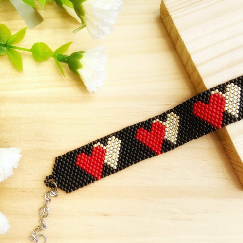 Pulsera Corazones Miyuki